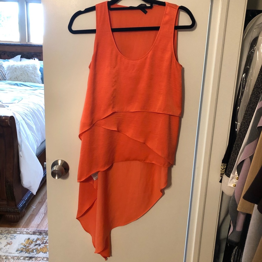 BCBGMaxazria Karlie asymmetrical sleeveless top